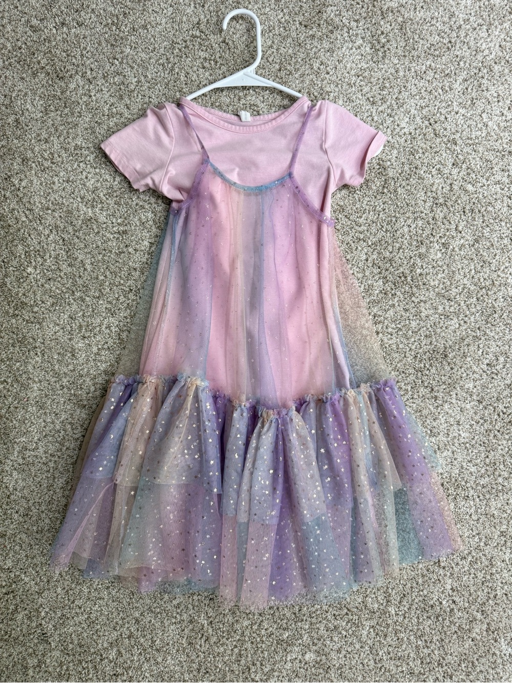 Cotton On Kids Sparkle Layer Dress